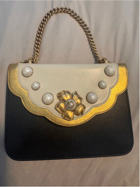 Gucci Peony Leather Handbag